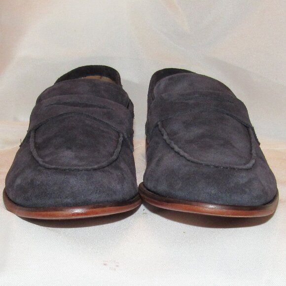Oliver Sweeney Keyworth Navy Blue Calf Suede Penny Loafers Sze 10 Excellent Cond - Picture 2 of 12